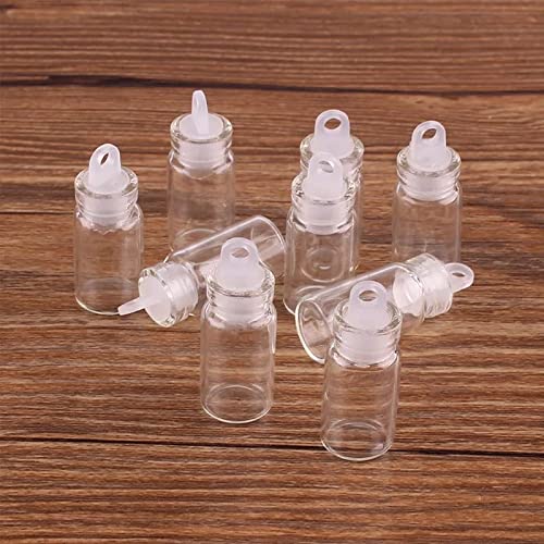 Crafting Small Wish-Bottle Message Vial with Cork Stopper (2cm)(3cm)(4cm)(6cm)(8cm) 12pcs