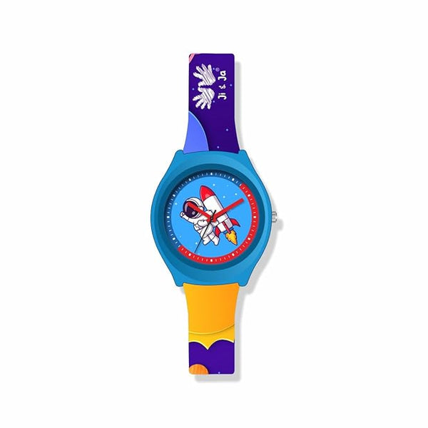 Ji and Ja Kids Waterproof Analog Wrist Watches for Daily Wear (SPACE BLUE)