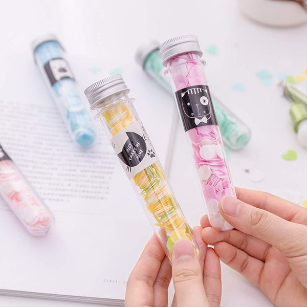 Flower Design Tube Shape Bottle Paper Soap Travel accessories Dissolvable Soap (Pack Of 2)