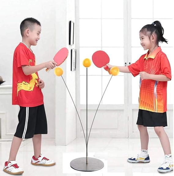 Indoor Table Tennis Trainer for Kids 2 Rackets  2 Balls & T