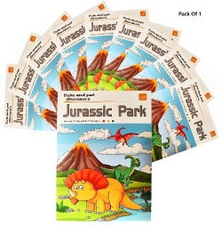 Jurasic Park Theme Water Doodle Book Colourbook  Artcards with Scratch Pen