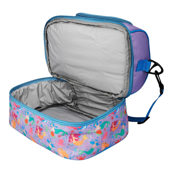 Multi Compartment Dual Slot PURPLE MERMAID  Lunch Bag Double Insulated