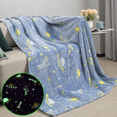 Glow in The Dark Blanket Small Space Soft Cozy All Weather Blanket