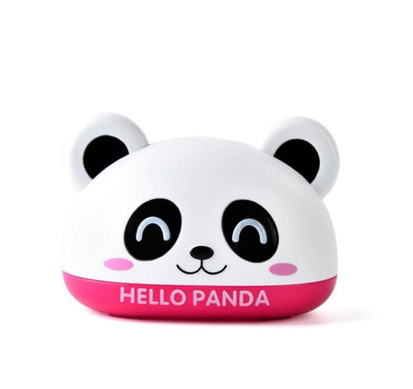 Cute Panda Soap Box Holder With Cover (PINK)