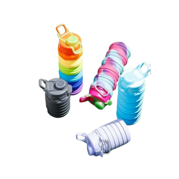 Silicone Sipper Bottle With Hook for Kids Expandable Sipper 500 ML