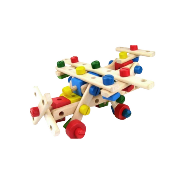 Multi-Functional Nut Combination Wooden Construction Blocks Toy