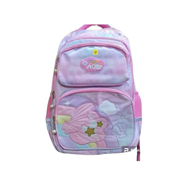 Kids Backpack for Girls Cute Rainbow Butterfly Backpacks Elementary Bookbag (Pink)