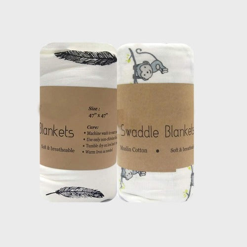 Pure Cotton Muslin Swaddle Blanket for Babies